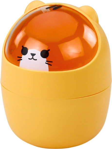 Mini odpadkový kôš na stôl oranžový