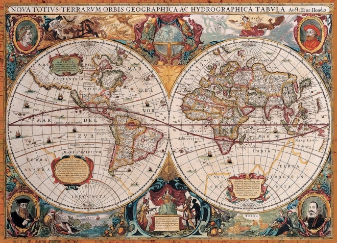 Puzzle staroveká mapa sveta 1000 dielikov