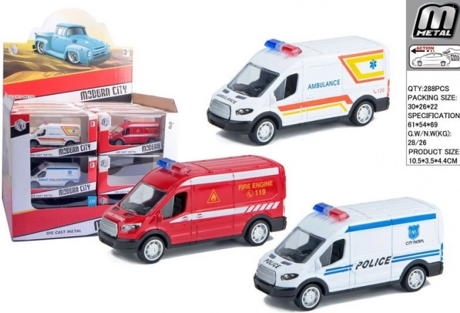 Auto záchranári s natahovacím pohonom