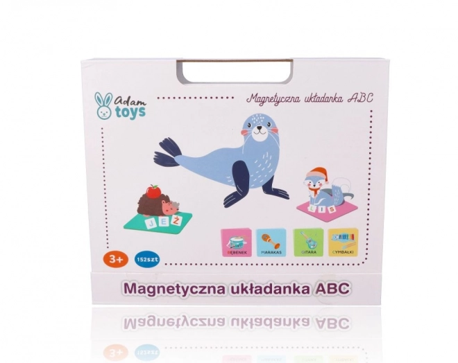 Magnetická skladačka abecedy s písmenami a obrázkami