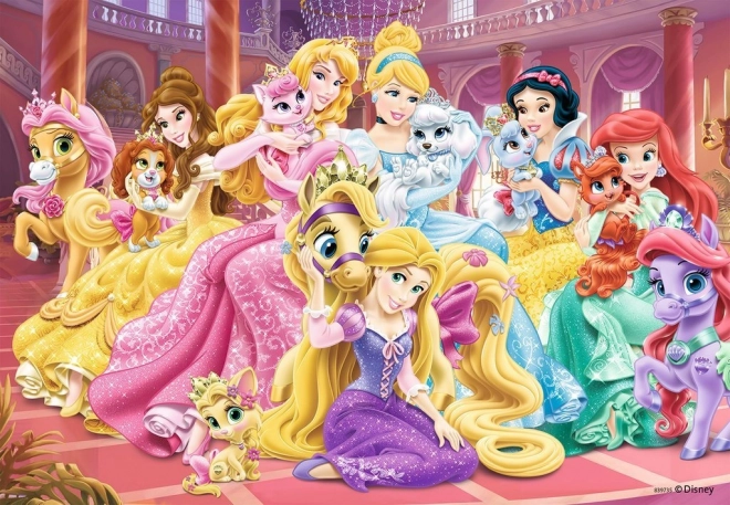 Puzzle Disney Princezné a ich zvieratká 2x24 dielikov