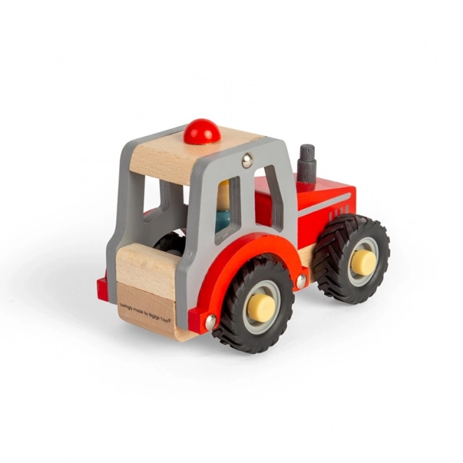 Bigjigs Toys Červený traktor