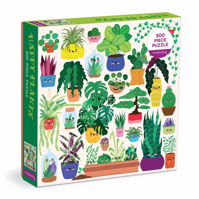 Mudpuppy Puzzle Šťastné Rastliny