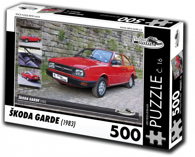 Skladačka retro áut Škoda Garde 1983 - 500 dielikov