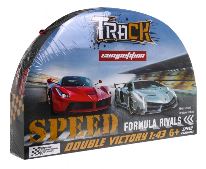 Skladací závodný okruh Speed Track pre deti 6+ s ovládanými autíčkami a interaktívnymi efektmi