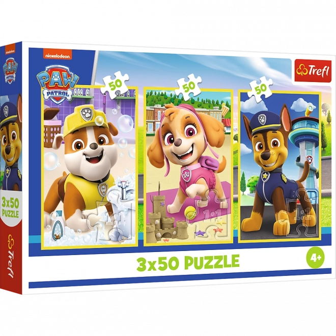 Puzzle 3x50 Naše psíky Trefl