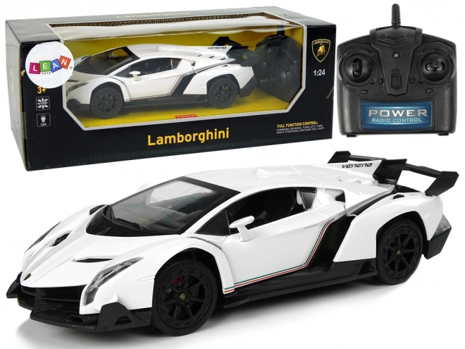 Diaľkovo ovládané športové auto Lamborghini Veneno biele