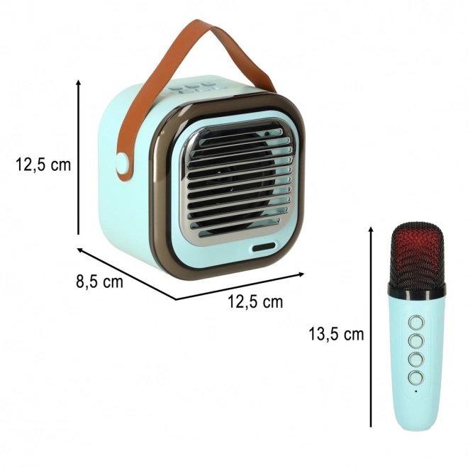 Karaoke reproduktor s USB a Bluetooth, modrý
