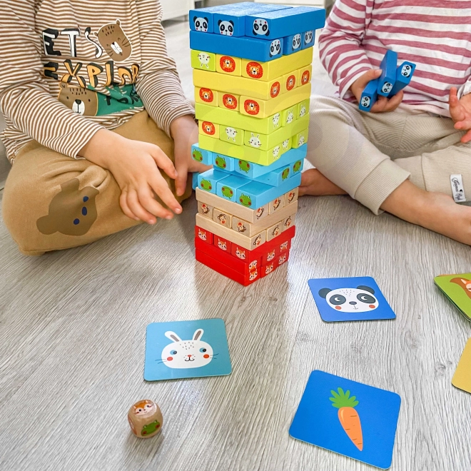 Drevená hra Jenga Zvieratá TOOKY TOY