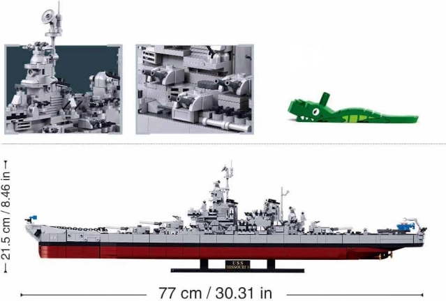 Stavebnica Sluban Bojová loď USS Missouri 1:350