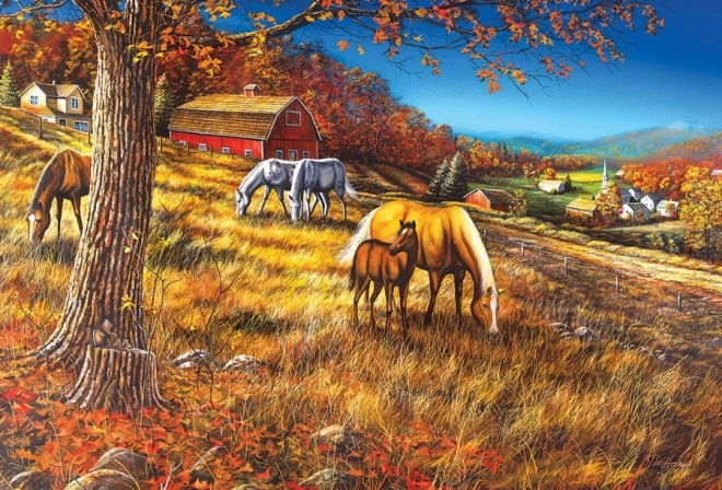 Puzzle COBBLE HILL Stretnutie na svahu 2000 dielikov