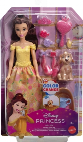 Disney Princezná Belle so psíkom – kúpace a stylingové set