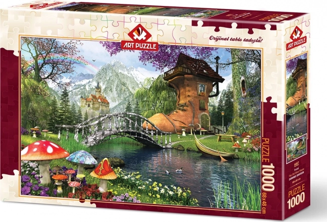 Puzzle Rozprávkový domček v starej topánke 1000 dielikov