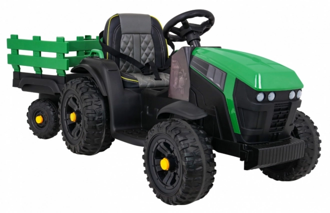Titanový traktor s prívesom zelený