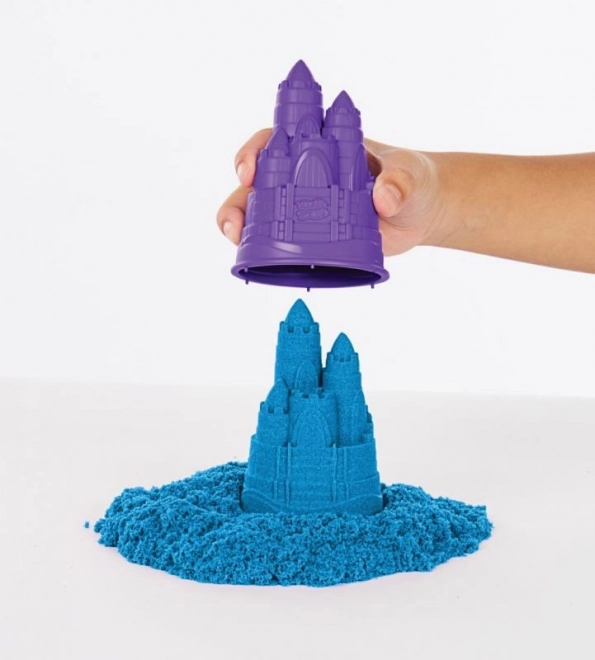 Kinetic Sand krabica tekutého piesku s podložkou modrá