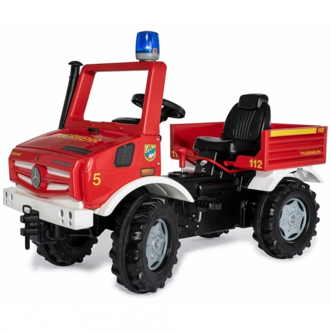 Detský hasičský voz Mercedes Unimog na pedále