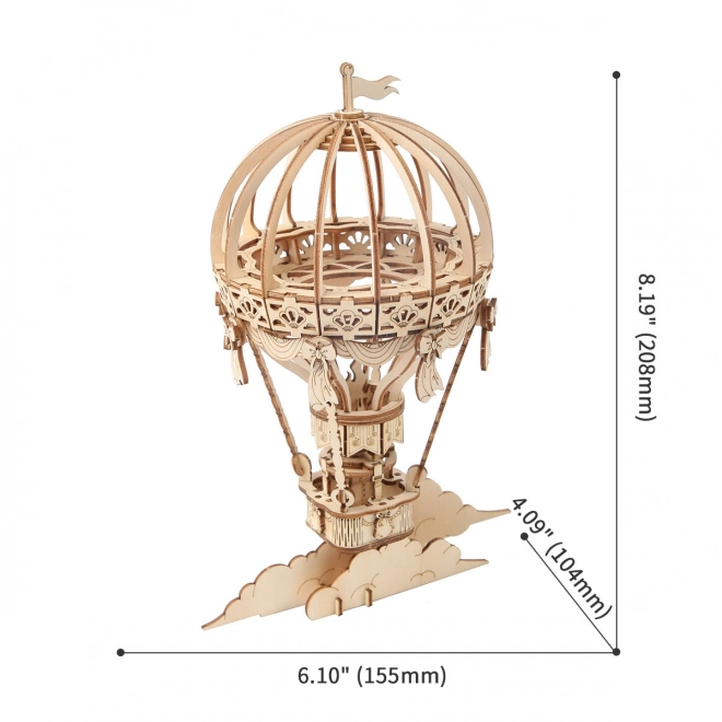 Drevené 3D puzzle Horkovzdušný balón