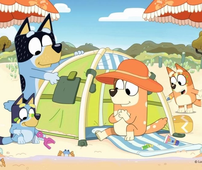 Puzzle Bluey na pláži 35 dielov