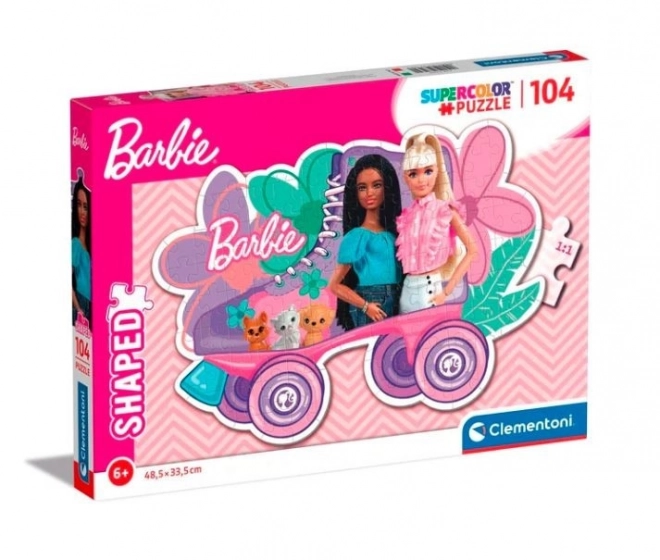 Obrysové puzzle Barbie: Brusle 104 dielikov