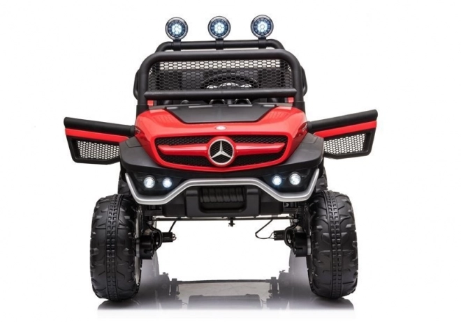 Detské Elektrické Auto Mercedes Unimog S Červené