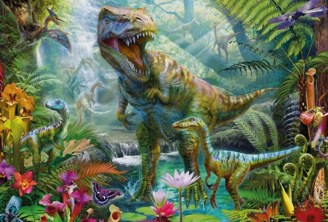 Schmidt puzzle dinosaury 4v1 v plechovom kufríku