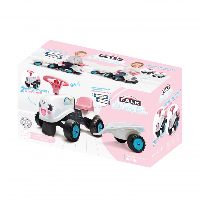 Traktor Rainbow s prívesom pre deti od 1 roka