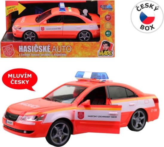 Hasičské osobné auto s českým hlasom 24 cm