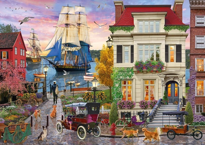 Puzzle Loď v prístave 1000 dielikov