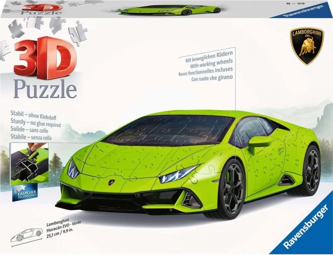 Lamborghini Huracán Evo zelené skladačky