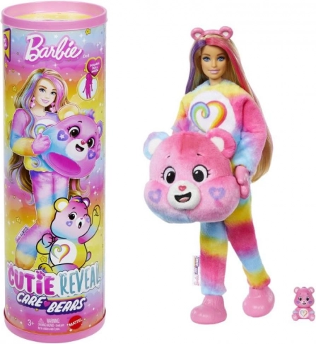 Barbie Cutie Reveal Care Bears Séria 2 Ružová