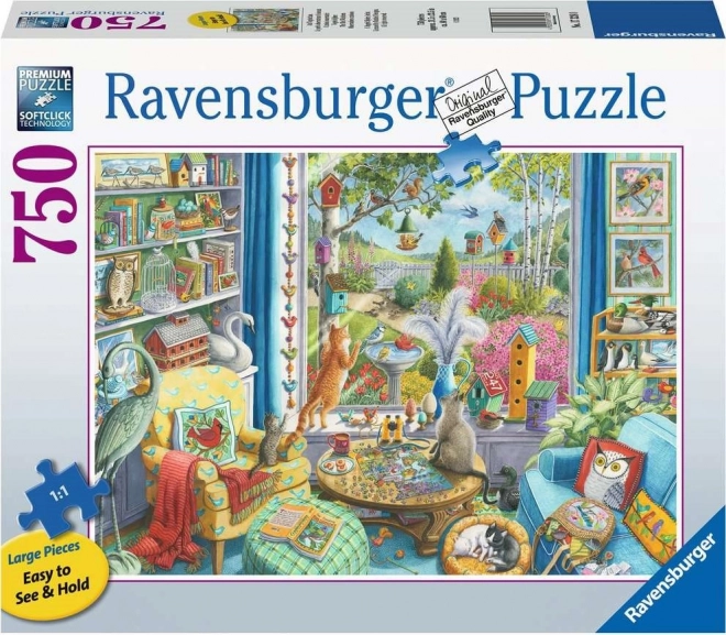 Ravensburger puzzle Pozorovanie vtáčikov XL 750 dielikov