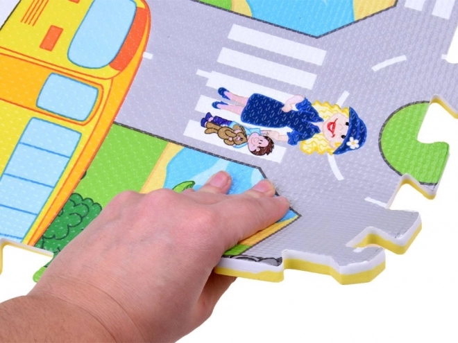 Pianková podložka ulica puzzle