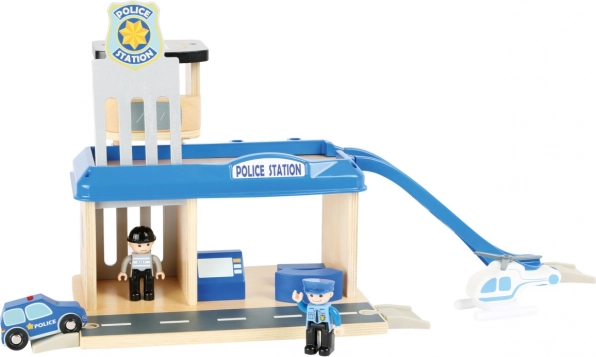 Drevená policajná stanica Small Foot s príslušenstvom