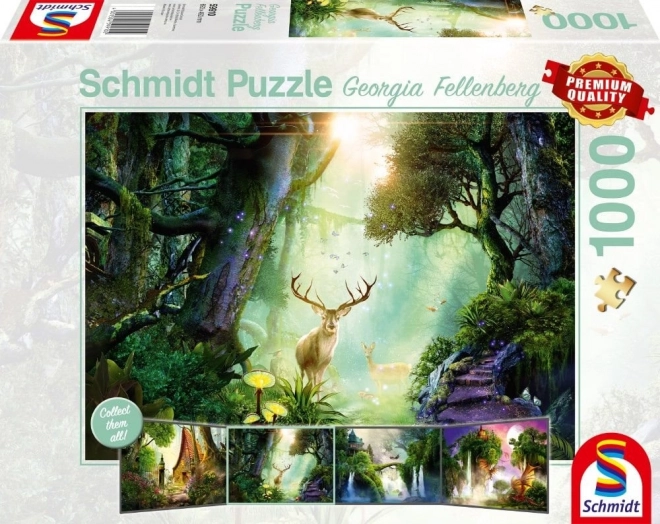 Puzzle Jelen v lese 1000 dielikov