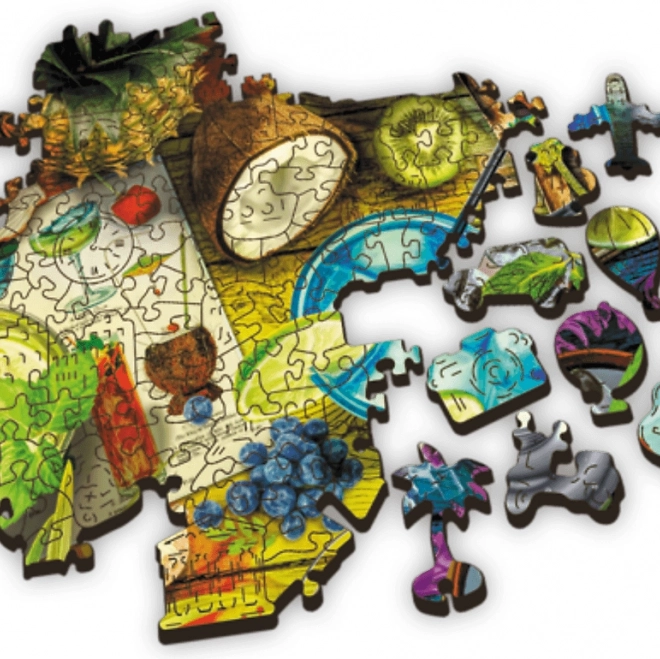 TREFL Drevené puzzle Farebné koktaily 501 dielikov