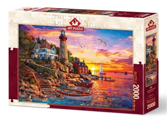 Nádherný západ slnka puzzle 2000 dielikov