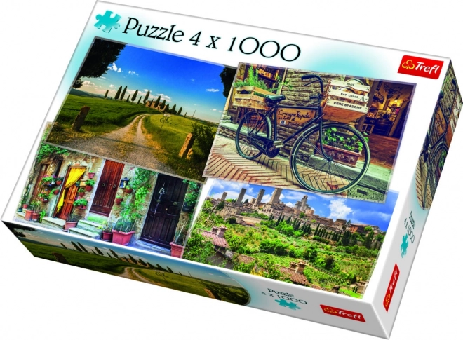 Puzzle krásy Toskánska 4x1000 dielikov