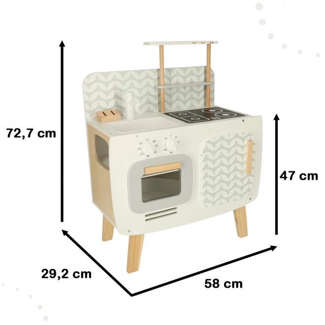 Detská drevená kuchyňa MDF Lulilo Retro s príslušenstvom