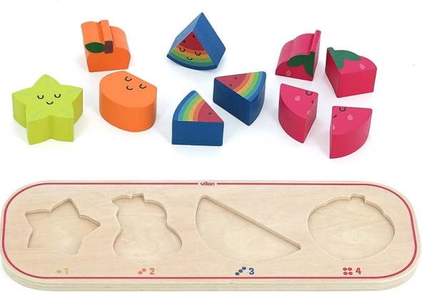 Vkladacie Puzzle Učím sa Počítať Ovocie Sarah Betz