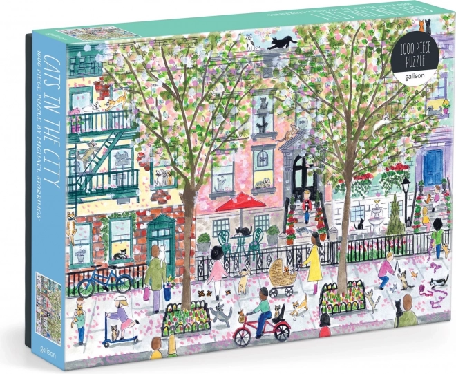 Puzzle Mačky v meste 1000 dielikov