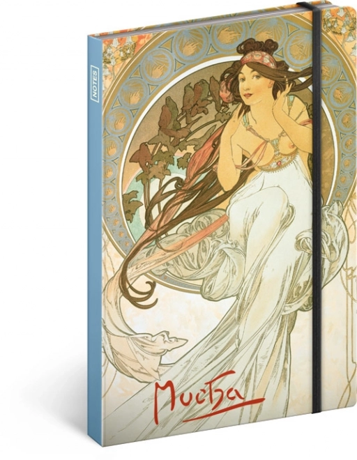 Notique poznámkový blok Alfons Mucha – Hudba, linajkovaný