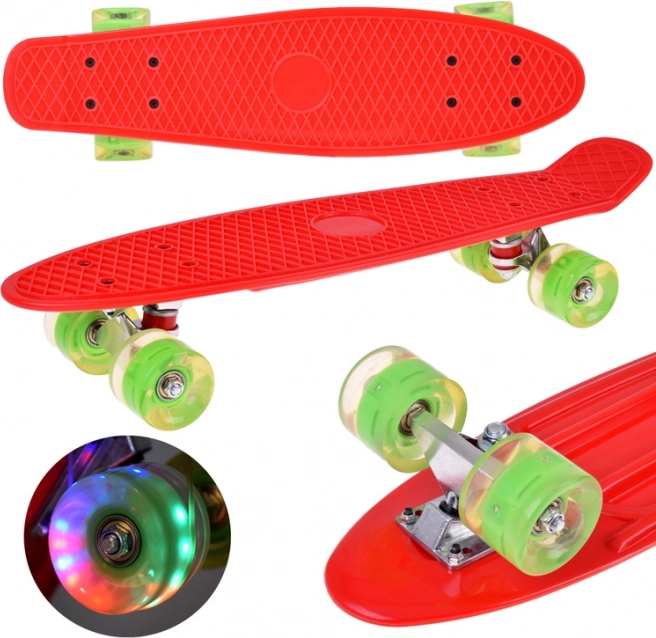 Skateboard s LED kolieskami do skateparku