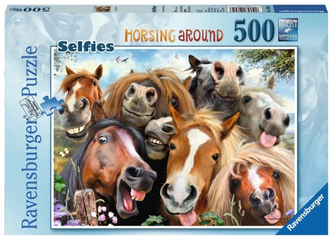 Puzzle Koňská Selfie 500 Dielikov