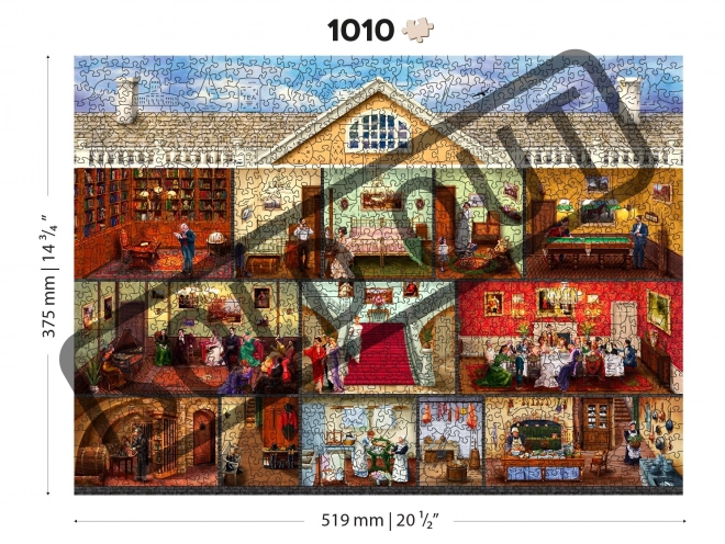 Drevené mesto Drevené puzzle Viktoriánske sídlo 2v1, 1010 dielikov EKO