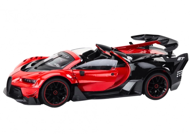 Červené RC športové auto so sklápacími dvermi 1:12