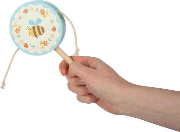 Veselý motív včielky a kvetín