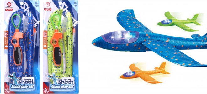 Vystreľovacie lietadlo so svetelnými efektmi 34 cm