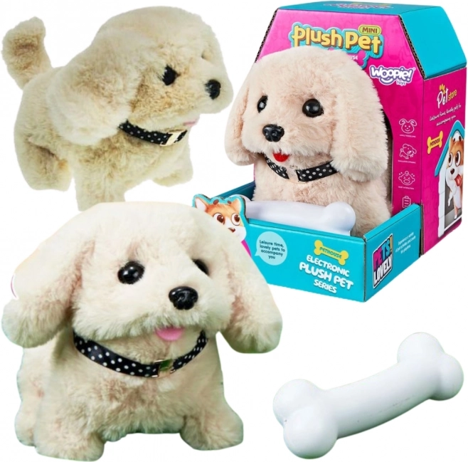 Woopie interaktívny plyšový psík s kosťou (bichon alebo zlatý retríver)