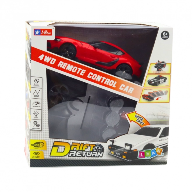 Závodné driftovacie auto RC 4WD červené