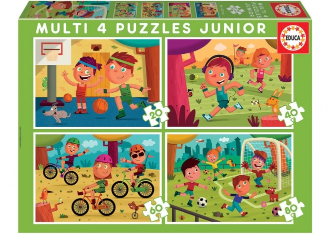 Educa Puzzle Športové 4v1